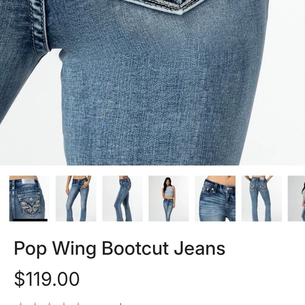 Pop Wing Boot Cut Miss Me Jeans - Picture 8 of 8